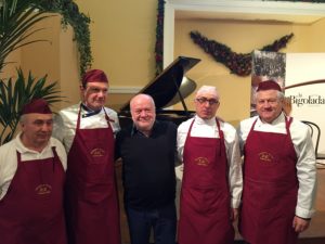 Fabio Zanchi e gli chef della Bigolada di Castel d'Ario 