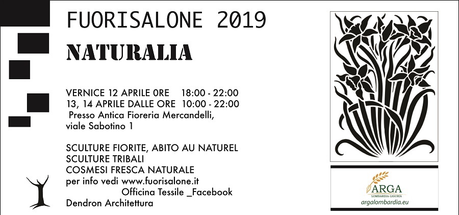 Arga Lombardia Liguria partecipa al Fuorisalone 2019 con l'evento "Naturalia"